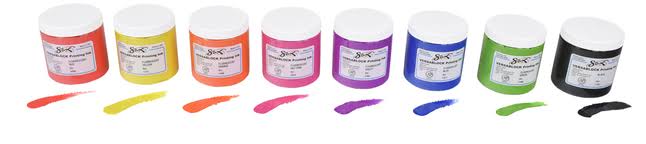 8 Ounces Assorted Fluorescent Colors Block Printing Ink Set of 8 C5774