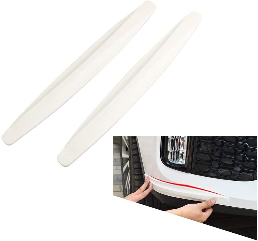 White Pack of 2 Rubber Bumper Protector Corner Guard Trim Cover O7661