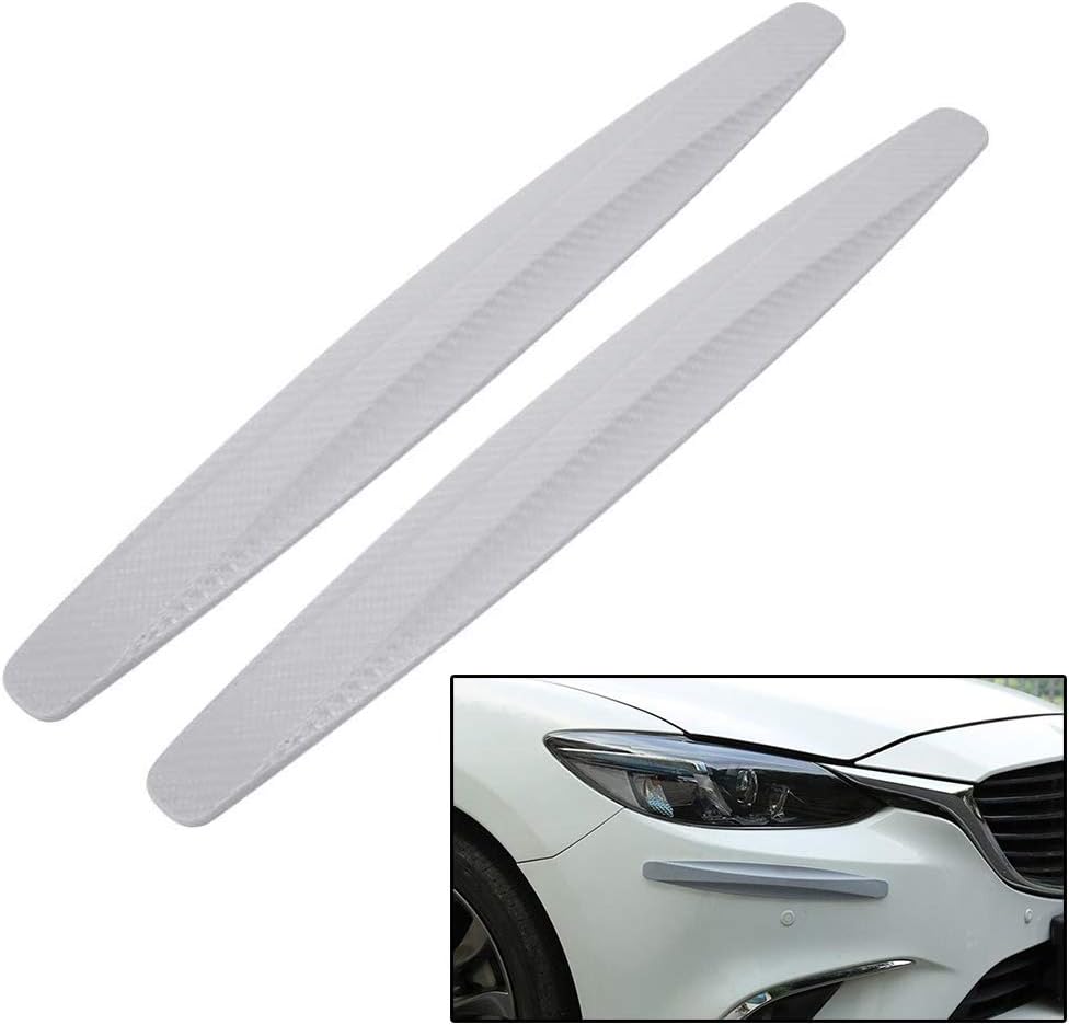 White Pack of 2 Rubber Bumper Protector Corner Guard Trim Cover O7661