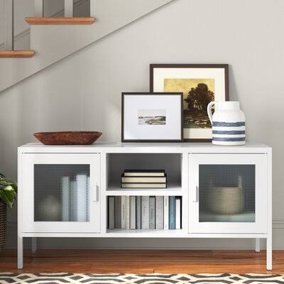 White 2-Door Steel Accent Cabinet V81919